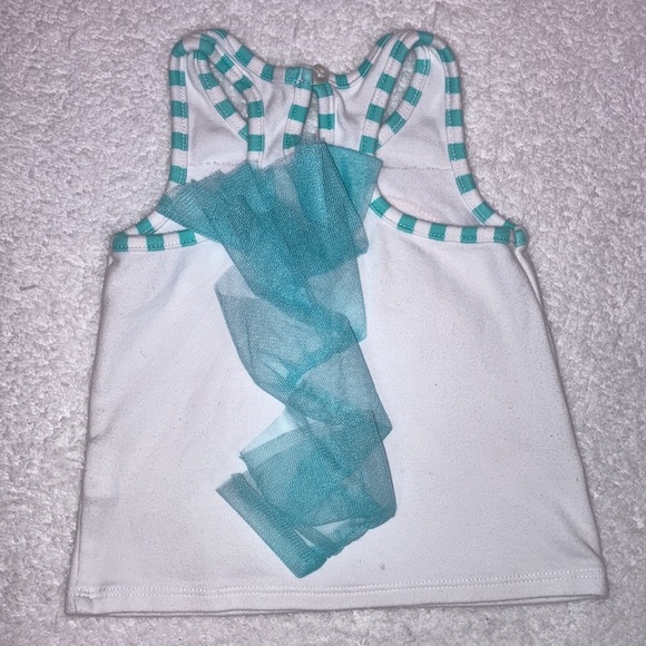 Mud pie for Atlantis mermaid tank top ruffle bottom set 9/12m - Picture 4 of 11